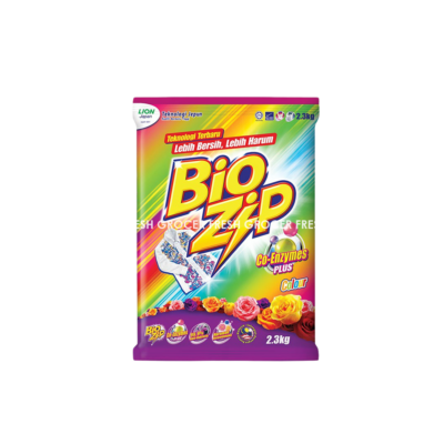 BIO ZIP DETERGENT POWDER CO-ENZYMES COLOUR 2.3KG