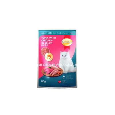 SMART HEART POUCH TUNA WITH CHICKEN IN JELLY 85GM