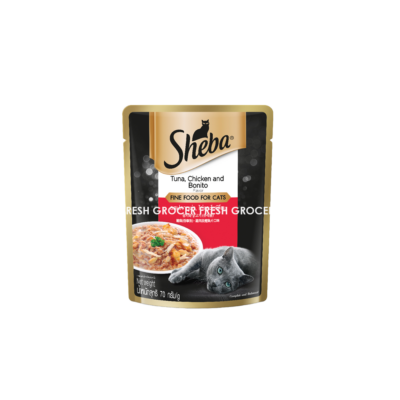 SHEBA POUCH TUNA CHICKEN WITH BONITO 70GM