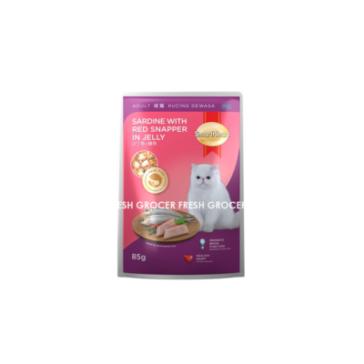 SMART HEART POUCH SARDINES WITH RED SNAPPER IN JELLY 85GM