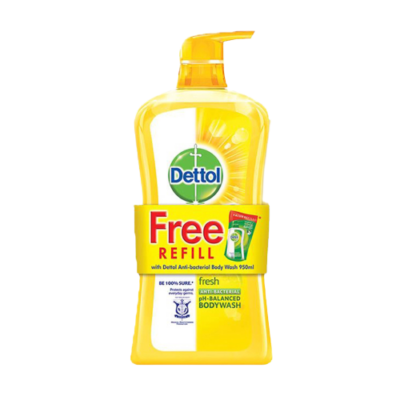 DETTOL BODY WASH FRESH BOTTLE 950GM