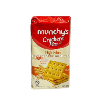 MUNCHY’S CRACKERS PLUS HIGH FIBRE WHOLE GRAIN 300GM