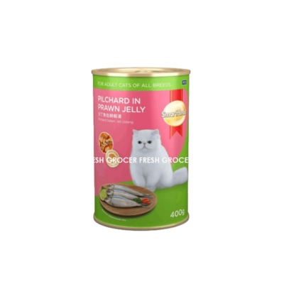 SMART HEART ADULT PILCHARD IN PRAWN JELLY CAN 400GM