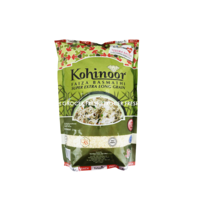 FAIZA KOHINOOR BASMATHI RICE (SUPER EXTRA LONG GRAIN) 2KG