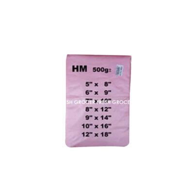 HM PLASTIC BAG 8 INCH X 12 INCH 500GM