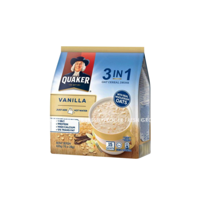 QUAKER 3IN1 OAT CEREAL VANILLA 15'SX28GM