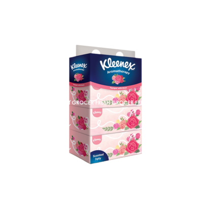 KLEENEX PAMPER WHIT ROSE FACIAL TISSUES 3PLY 4BOX 90'ST