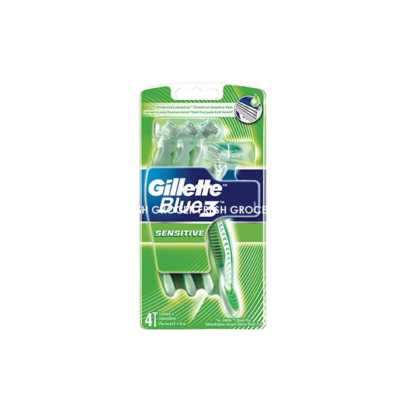 GILLETTE DISPOSABLES RAZOR BLUE 3 SENSITIVE 4S