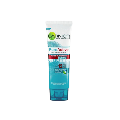 GARNIER FACE WASH SCRUB PURE ACTIVE ANTI-ACNE WHITE 100ML