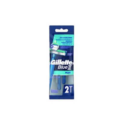 GILLETTE DISPOSABLES RAZOR 2'S BLUE II ULTRA PLUS