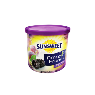 SUNSWEET PITTED PRUNES CONISTER BITE SIZE 250GM