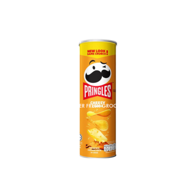 PRINGLES POTATO CRISPS CHEESY CHEESE 102GM