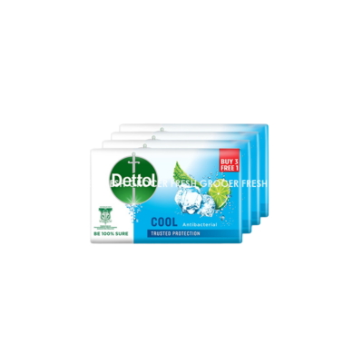 DETTOL BODY SOAP COOL 100GM (BUY 3 FREE 1)