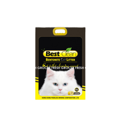 BEST CLEAN BENTONITE CAT LITTER LEMON 10L