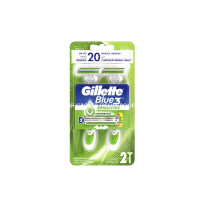 GILLETTE DISPOSABLES RAZOR BLUE 3 SENSITIVE 2S-N