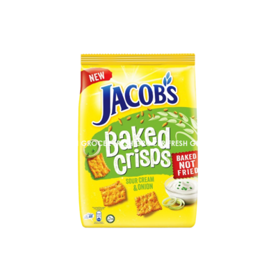 JACOBS BAKED CRISPS SOUR CREAM & ONION 45GM