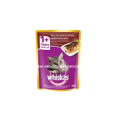 WHISKAS POUCH GRILLED SABA FLAVOUR 80GM