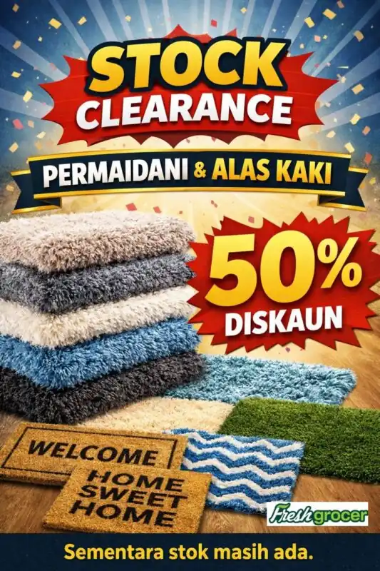 STOCK CLEARANCE (PERMAIDANI & ALAS KAKI)